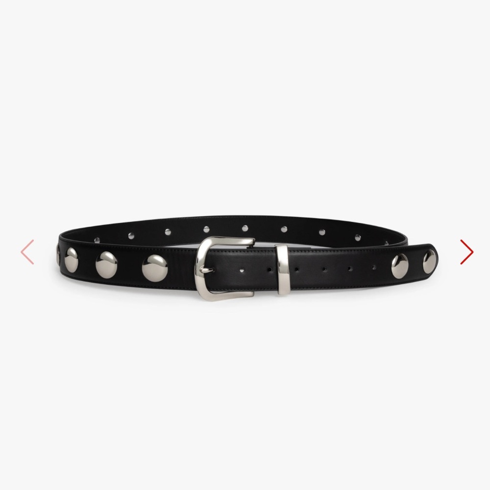 Black Studded Leather Belt from Lisa Says Gah - size L
